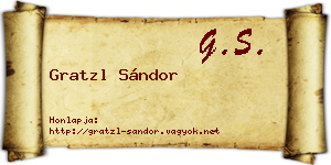 Gratzl Sándor névjegykártya
