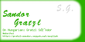 sandor gratzl business card